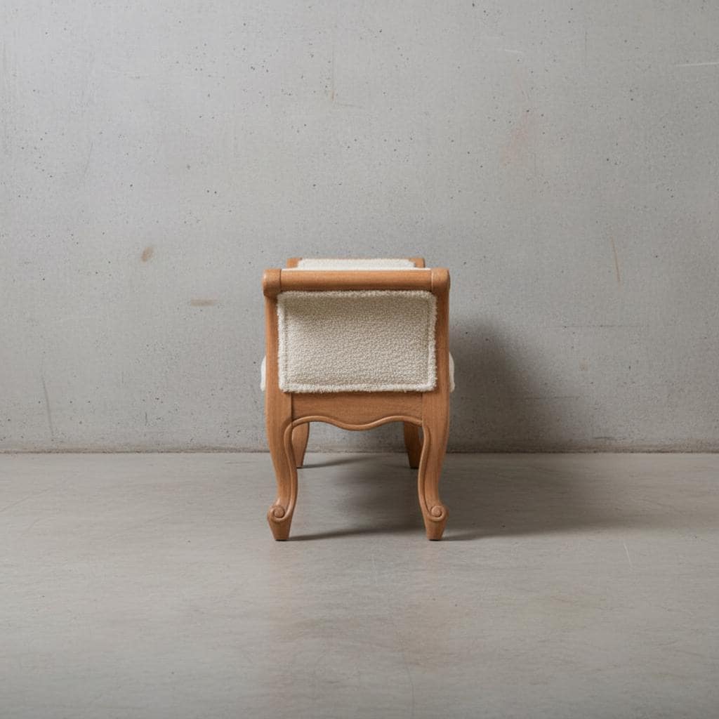 Upholstered Wooden Bench for Indoor Use