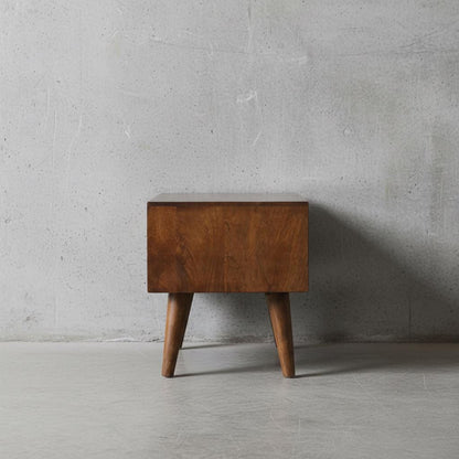 Wooden TV Media Unit with Sliding Door and Open Shelf