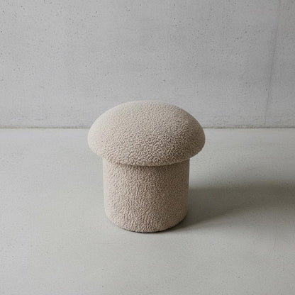 Upholstered Mushroom Footstool for Indoor Use