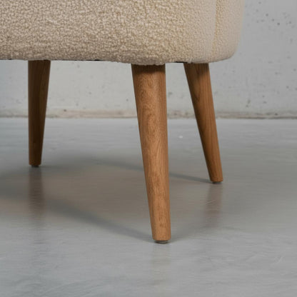 Upholstered Boucle Armchair for Indoor Use