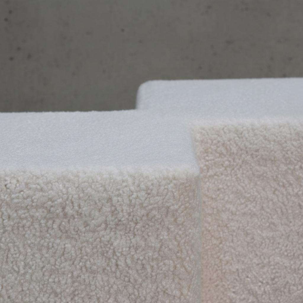 Upholstered Twin Footstool for Indoor Use