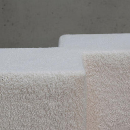 Upholstered Twin Footstool for Indoor Use