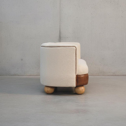 Upholstered Two-Seat Sofa for Indoor Use