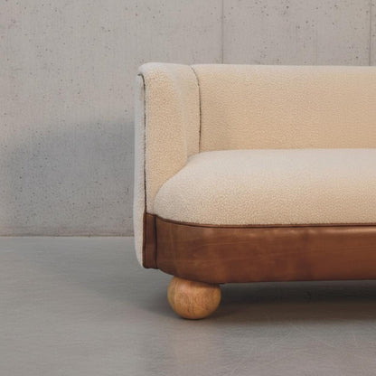 Upholstered Two-Seat Sofa for Indoor Use
