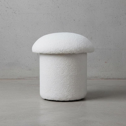 Upholstered Mushroom Footstool for Indoor Use
