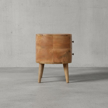 Wooden TV Media Unit with Drawers and Open Shelves