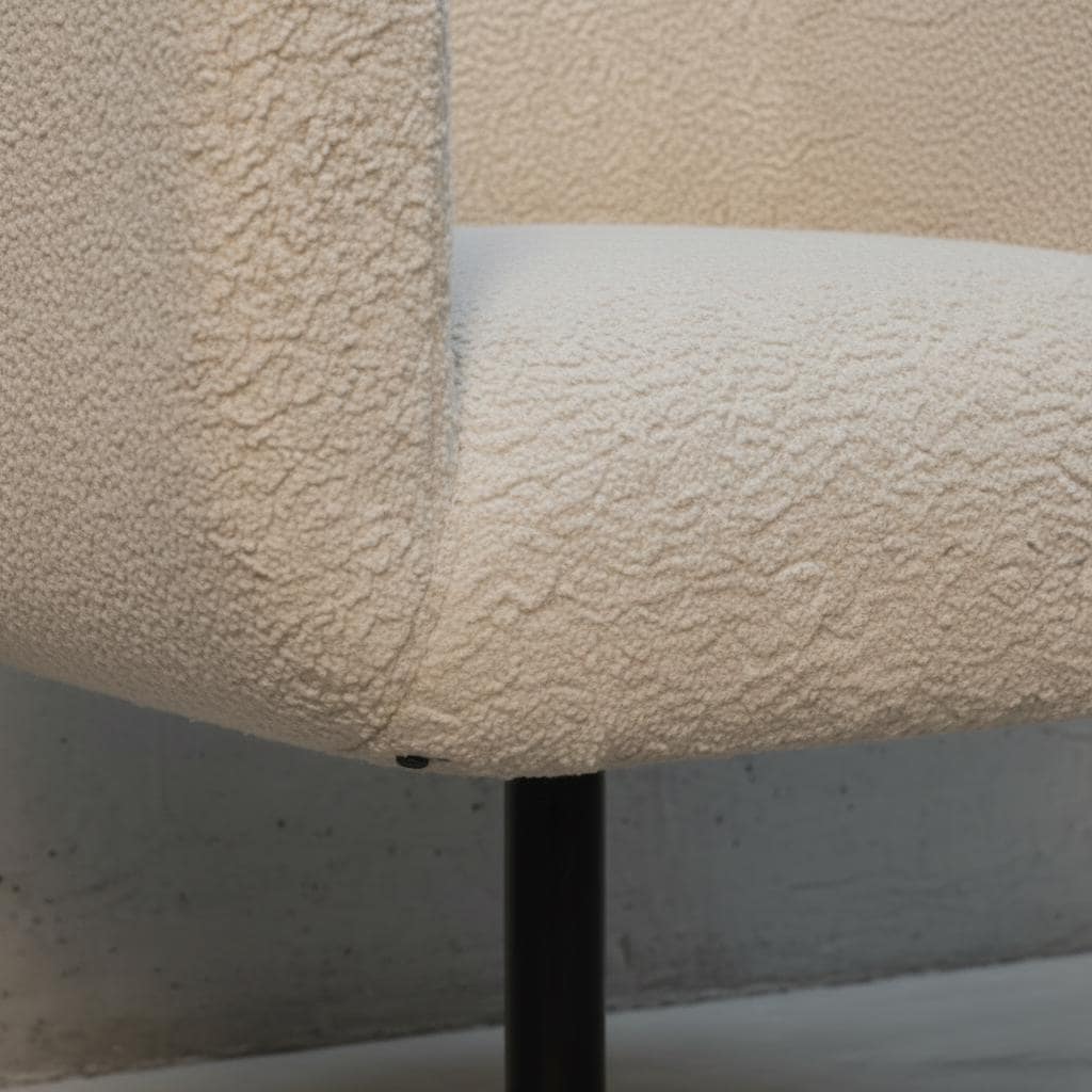 Upholstered Swivel Chair with Metal Base for Indoor Use