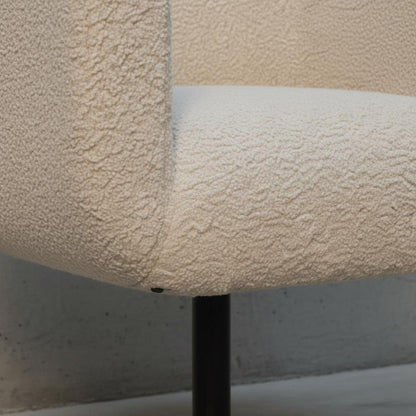 Upholstered Swivel Chair with Metal Base for Indoor Use