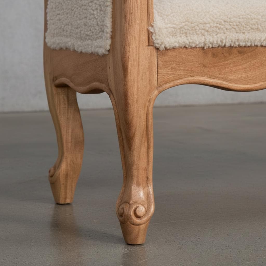 Upholstered Wooden Bench for Indoor Use