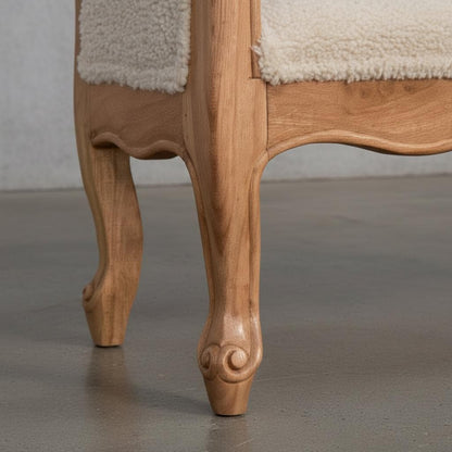 Upholstered Wooden Bench for Indoor Use