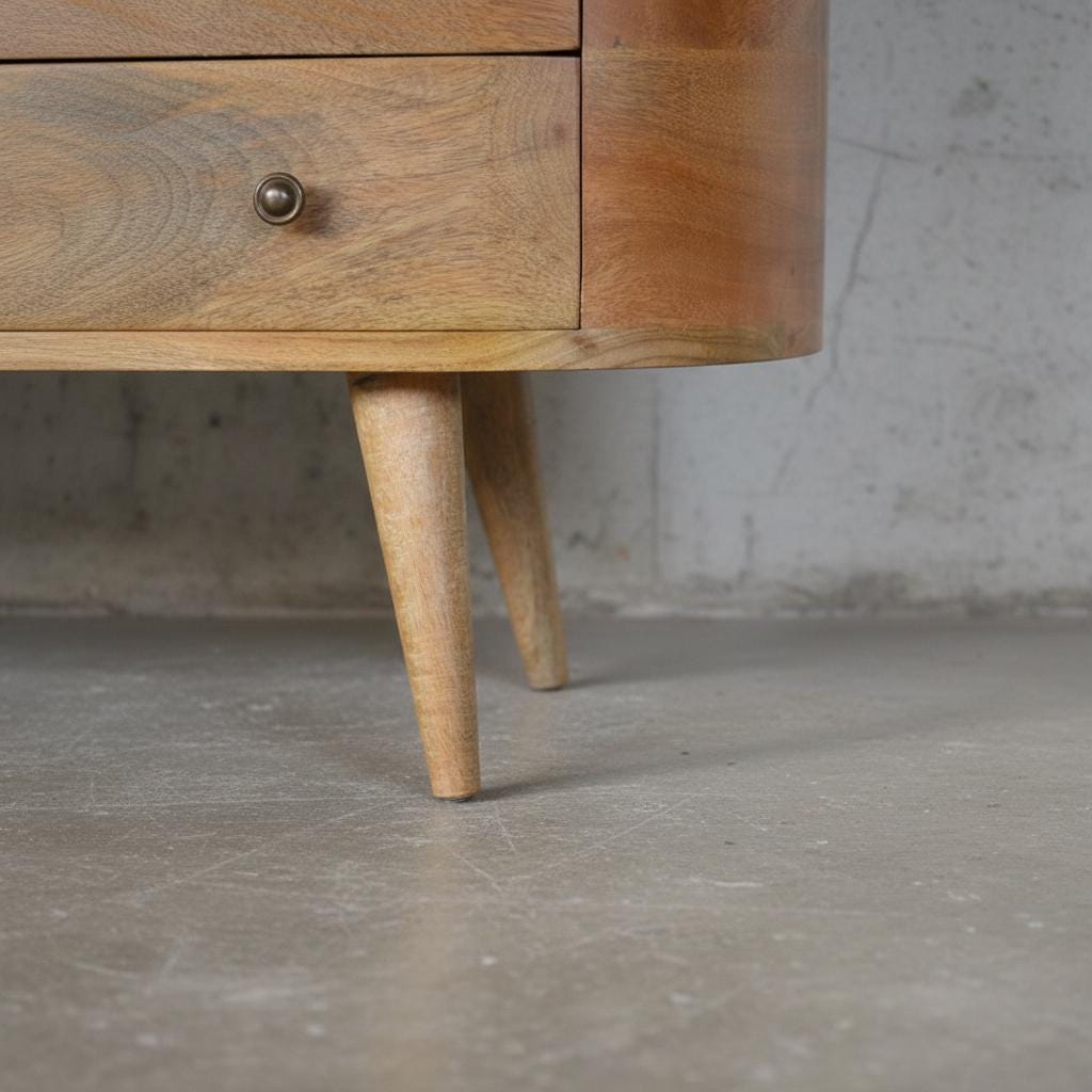 Wooden TV Media Unit with Drawers and Open Shelves