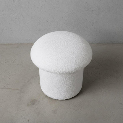 Upholstered Mushroom Footstool for Indoor Use
