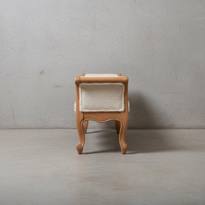 Upholstered Wooden Bench for Indoor Use