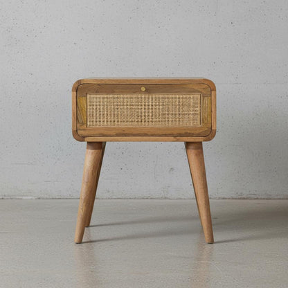 Wooden Bedside Table with Drawer for Indoor Use