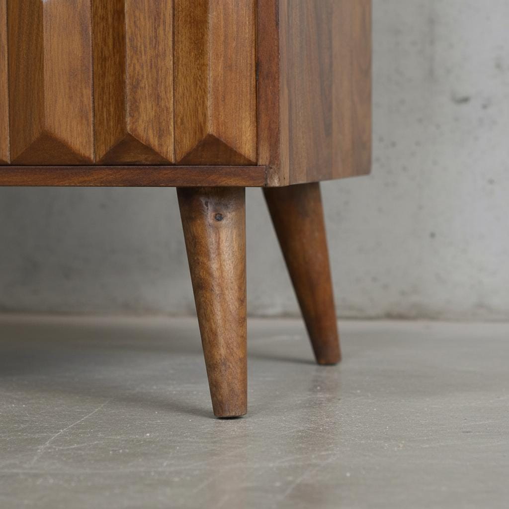 Wooden TV Media Unit with Sliding Door and Open Shelf