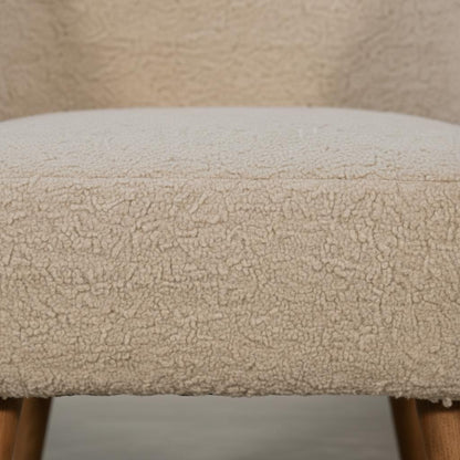 Upholstered Boucle Armchair for Indoor Use