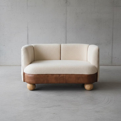 Upholstered Two-Seat Sofa for Indoor Use