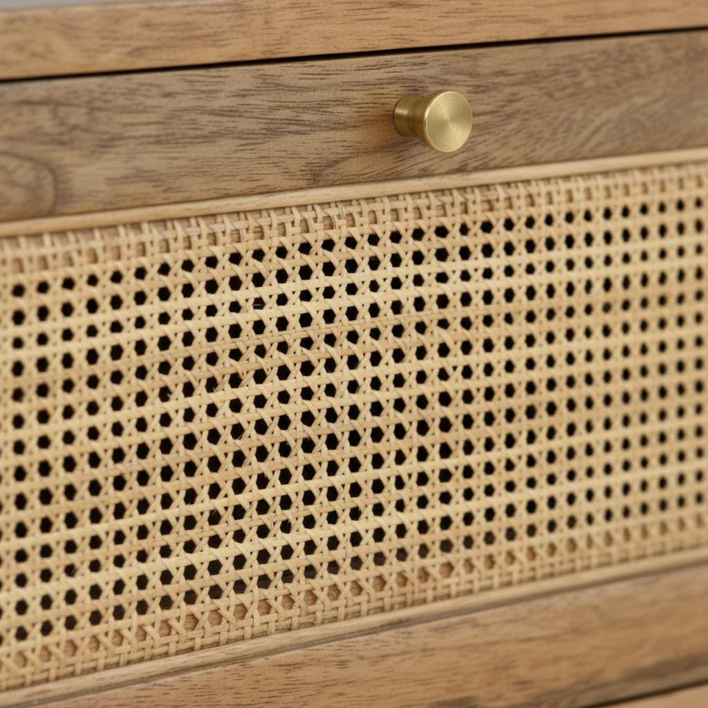 Wooden Bedside Table with Drawer for Indoor Use