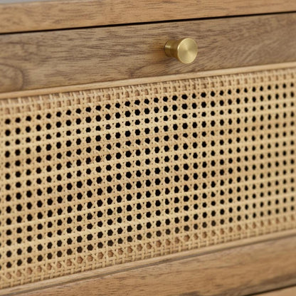 Wooden Bedside Table with Drawer for Indoor Use