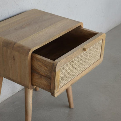 Wooden Bedside Table with Drawer for Indoor Use