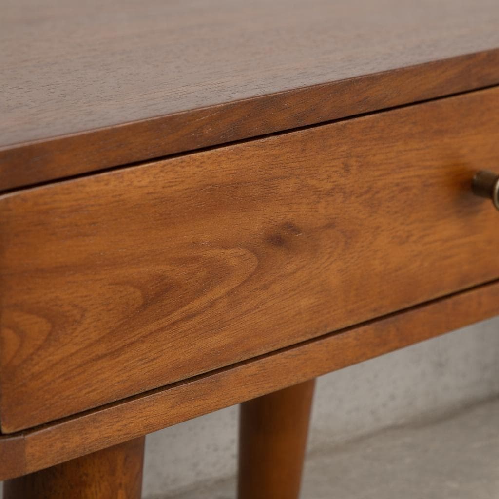 Curved Wooden Console Table – Two Drawers – Indoor Use