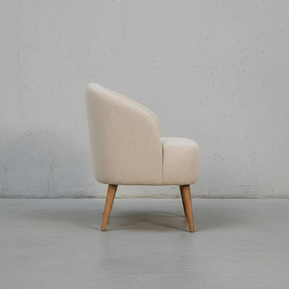 Upholstered Boucle Armchair for Indoor Use