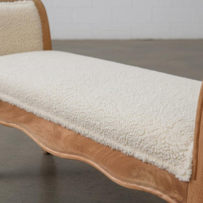 Upholstered Wooden Bench for Indoor Use