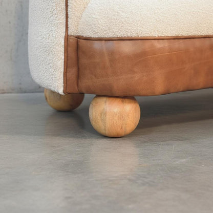 Upholstered Two-Seat Sofa for Indoor Use