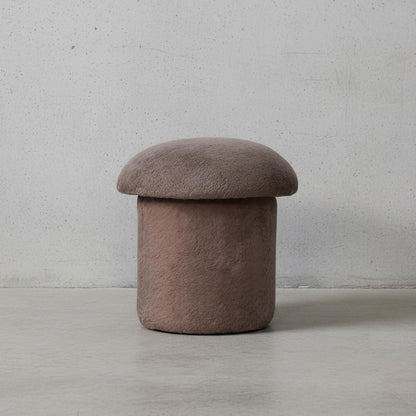 Upholstered Mushroom Footstool for Indoor Use