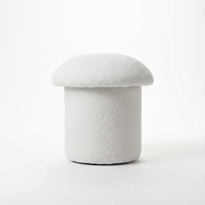 Upholstered Mushroom Footstool for Indoor Use