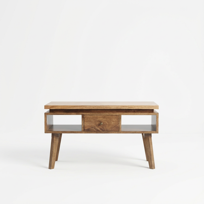 Wooden Coffee Table with Drawer for Indoor Use
